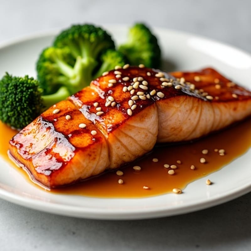 Sweet-Sticky Glazed Teriyaki Salmon