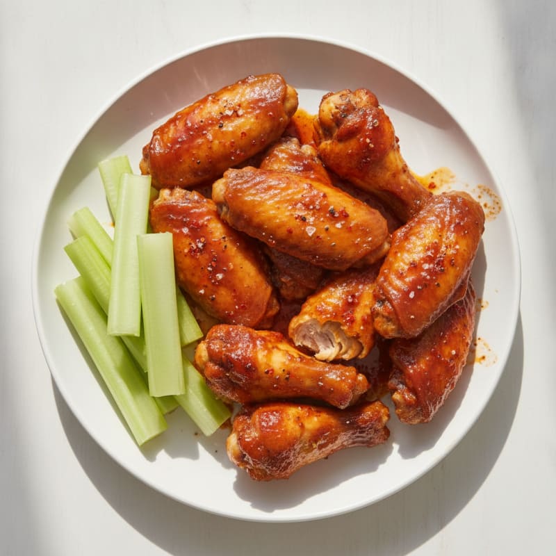Spicy BBQ Glazed Chicken Wings