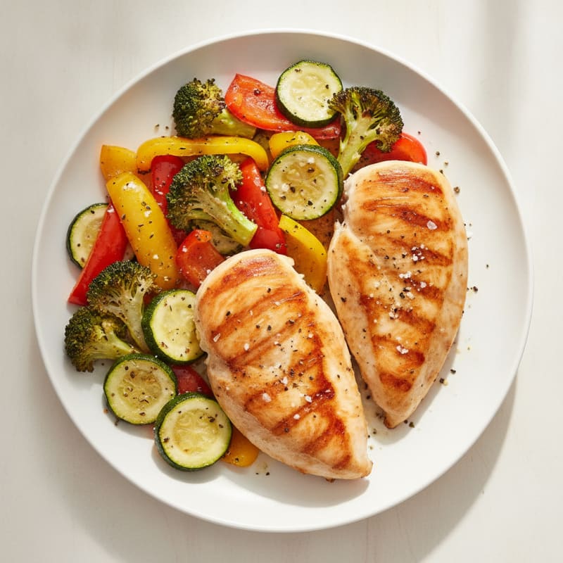 Pan-Seared Chicken with Roasted Vegetables