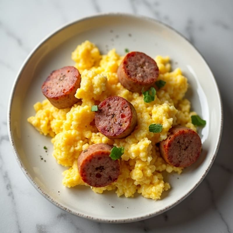 Egg White and Turkey Sausage Scramble