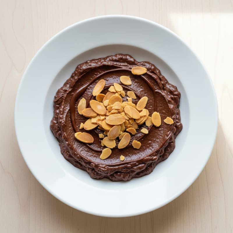 Silky Chocolate Protein Pudding with Almonds