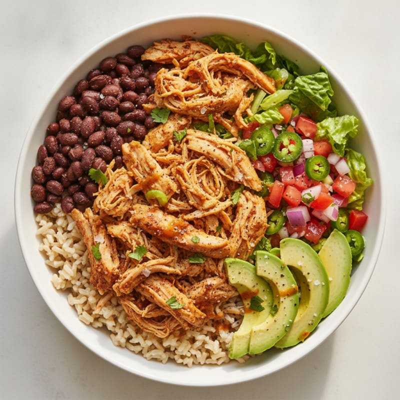 Shredded Chicken Taco Bowl