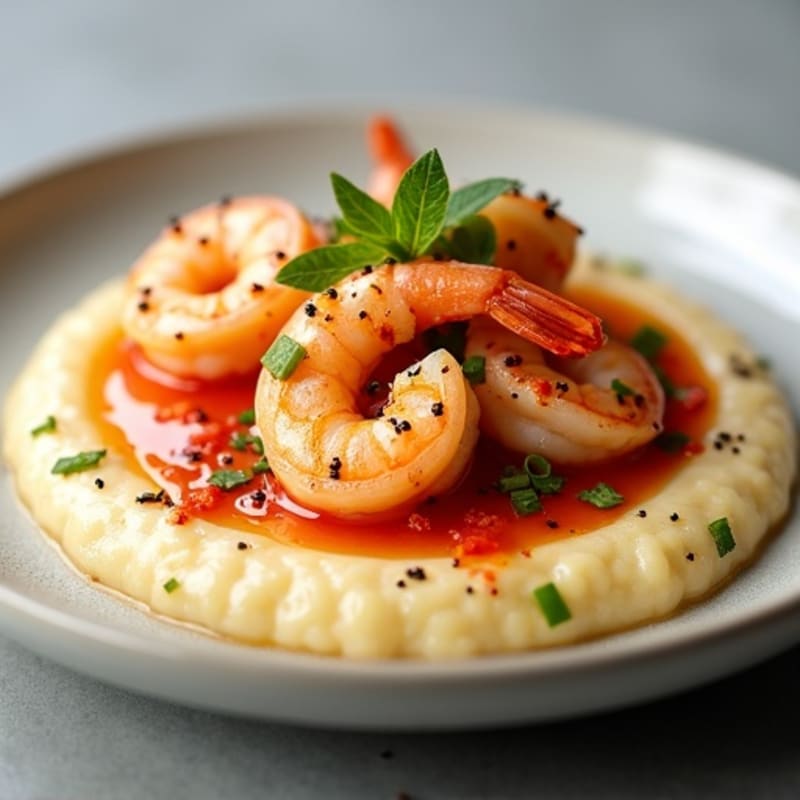Spicy Shrimp with Creamy Grits