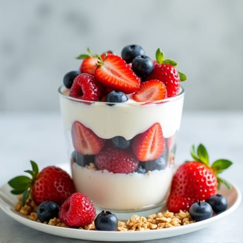 Creamy Greek Yogurt Protein Parfait with Mixed Berries