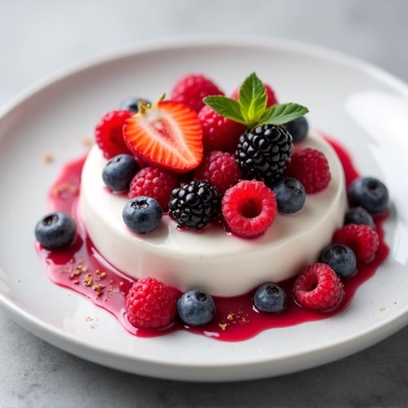 Silky Greek Yogurt Protein Pudding with Berries