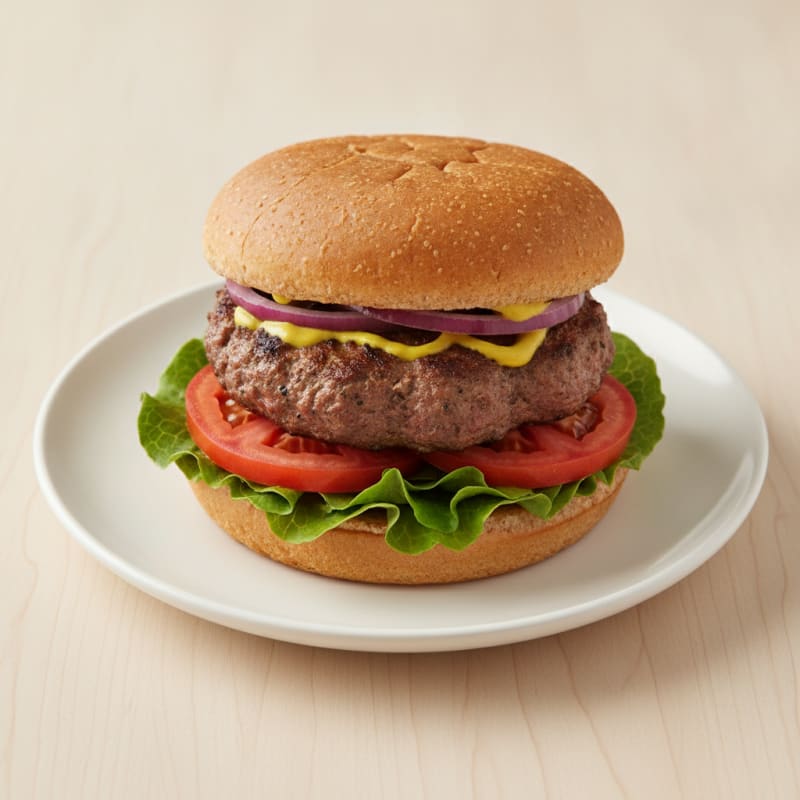 Classic Beef Burger with Toasted Bun