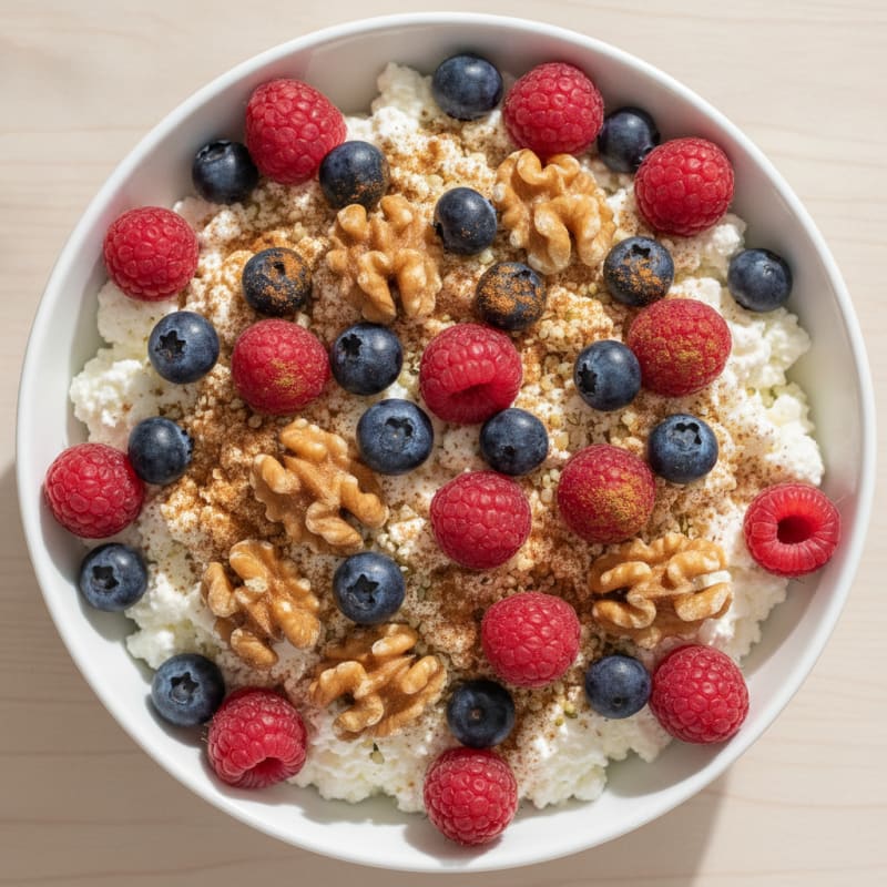 Cottage Cheese Berry Nut Bowl