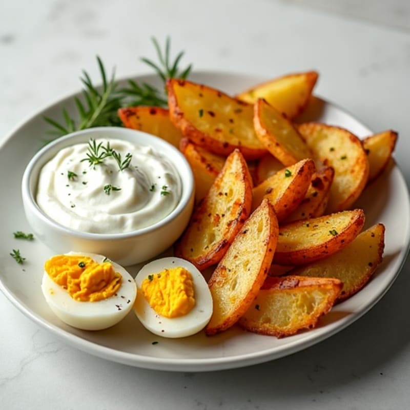 Crispy Herb-Roasted Potato Wedges with Garlic