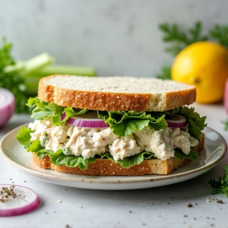Creamy Fresh Herb Chicken Salad Sandwich