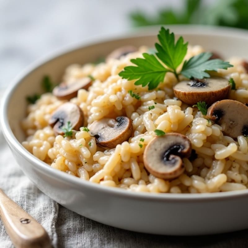 Whole Grain Creamy Mushroom Risotto