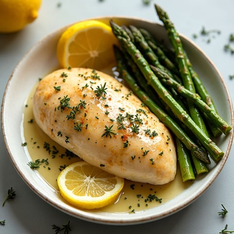 Sheet Pan Lemon Herb Chicken with Roasted Asparagus