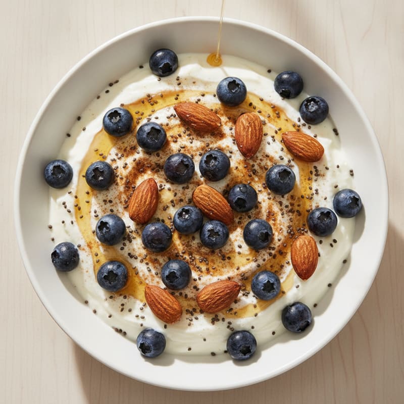Skyr Kom met Honing, Fruit en Noten