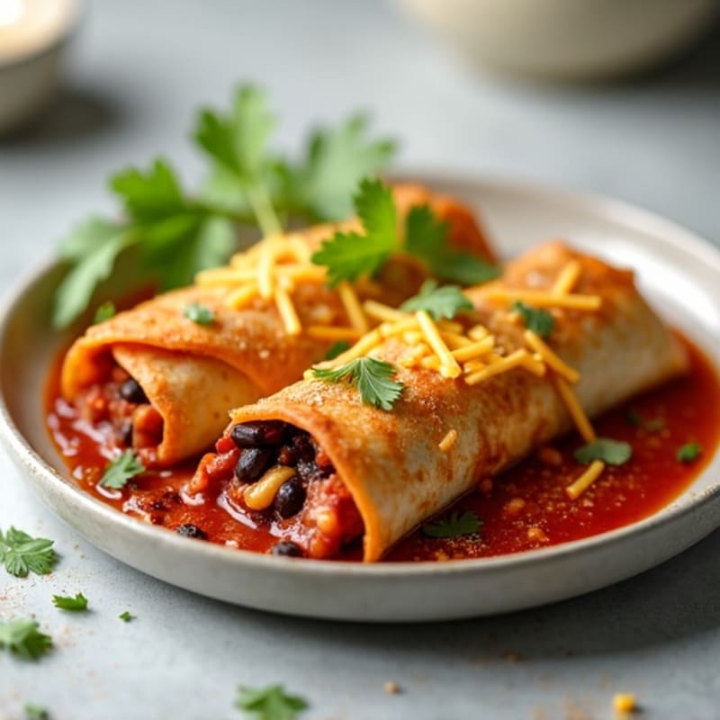 Baked Chicken Enchiladas with Zesty Chili Sauce