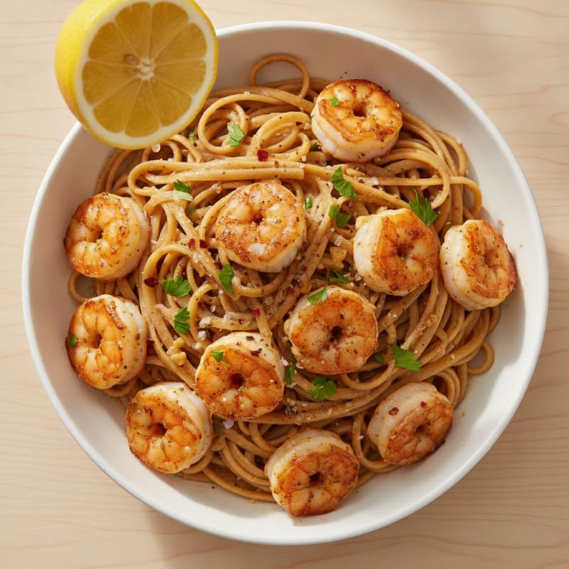 Garlic Butter Shrimp Scampi with Linguine