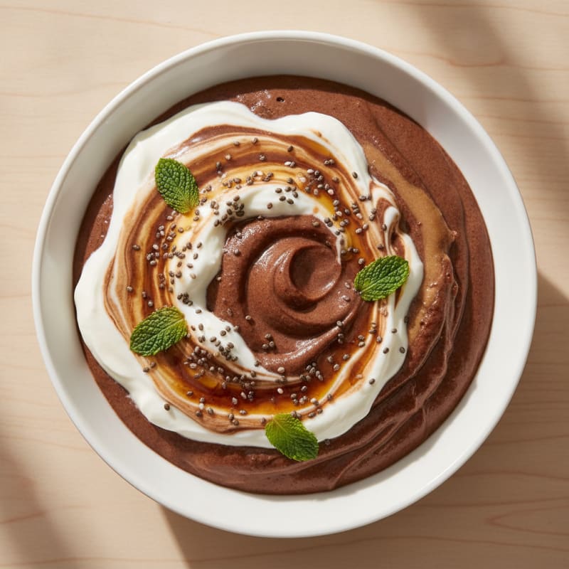 Silky Chocolate Protein Pudding with Greek Yogurt