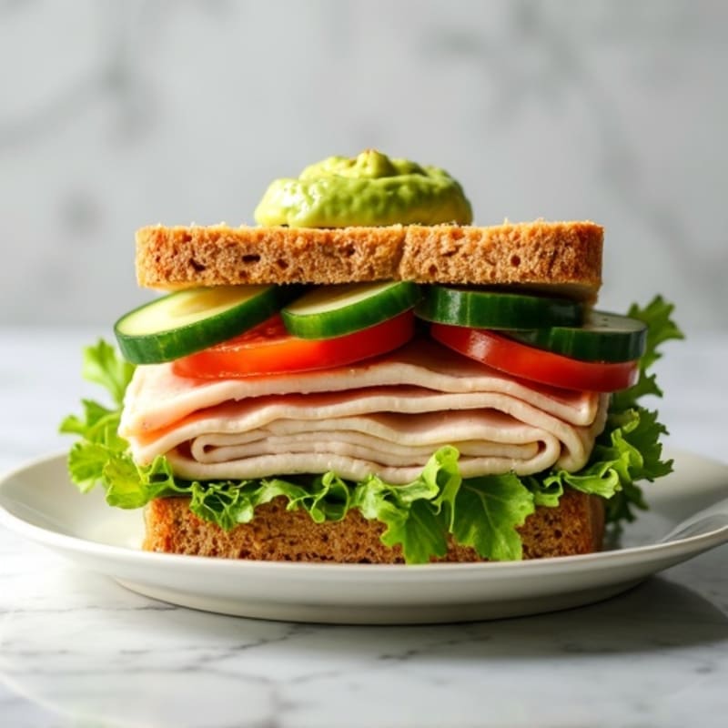 Lean Turkey Club Sandwich with Fresh Greens