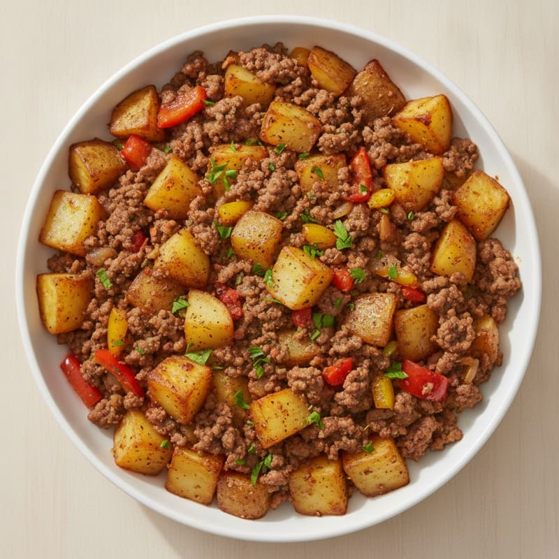 Savory Ground Beef and Potato Skillet