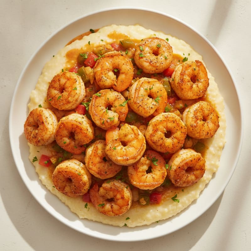 Cajun Shrimp with Creamy Grits