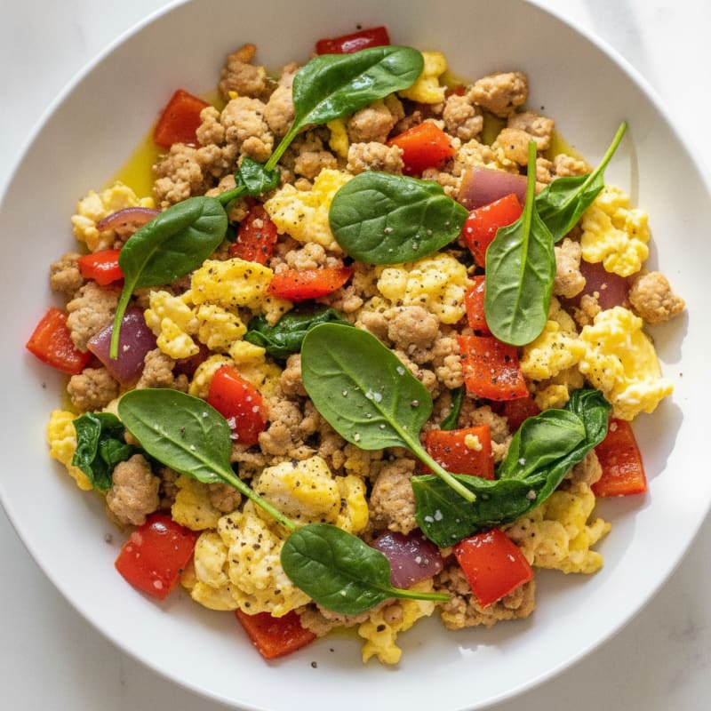 Hearty Morning Scramble with Roasted Vegetables