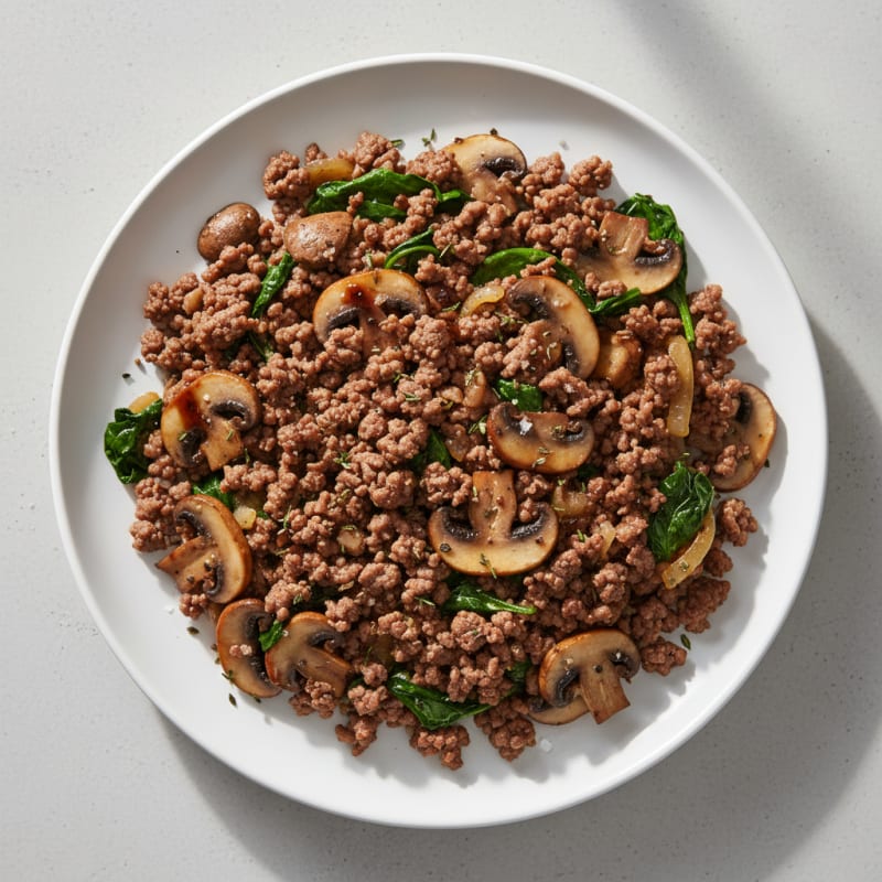 Savory Ground Beef and Mushroom Skillet