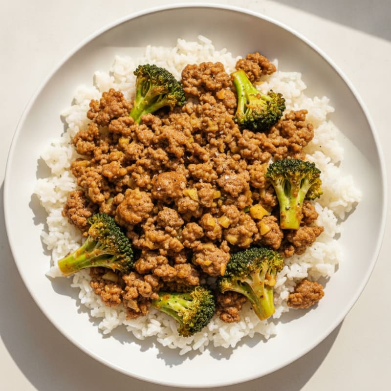 Ground Beef and Broccoli Stir-Fry