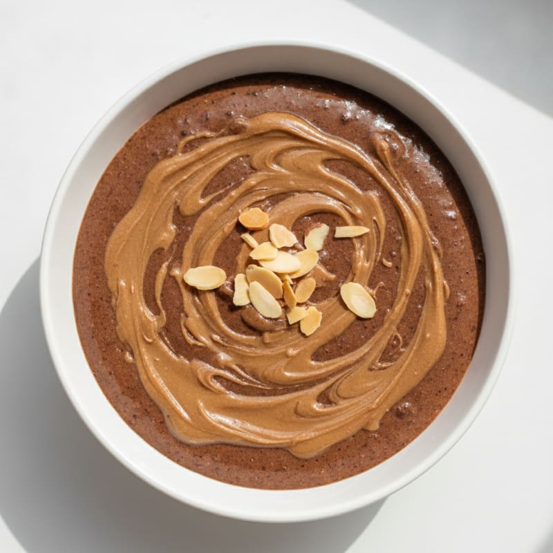 Creamy Protein Chocolate Pudding with Almond Butter