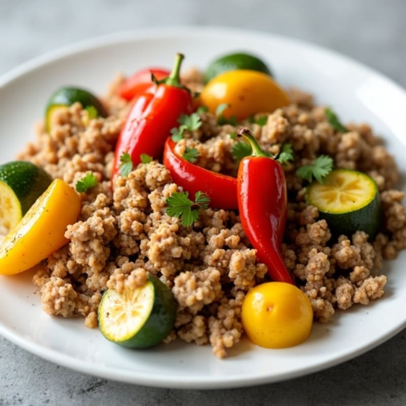 Savory Ground Turkey with Roasted Vegetables