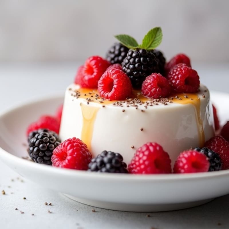 Greek Yogurt Protein Mousse with Fresh Berries