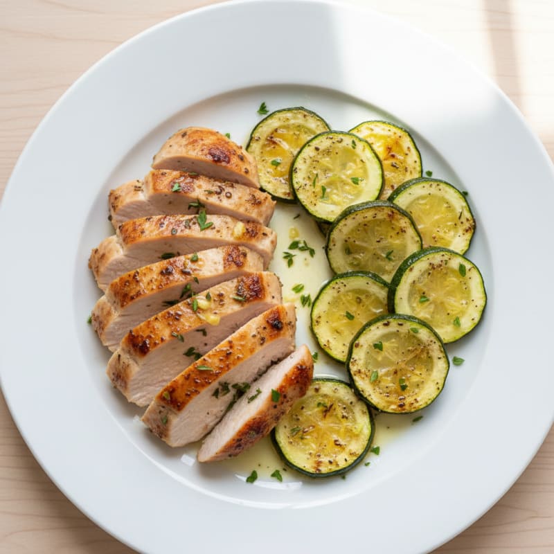 Seared Turkey Breast with Roasted Zucchini