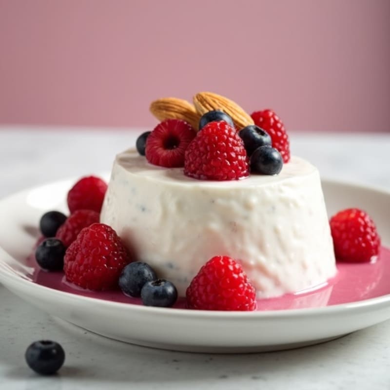 Silky Greek Yogurt Protein Mousse with Berries