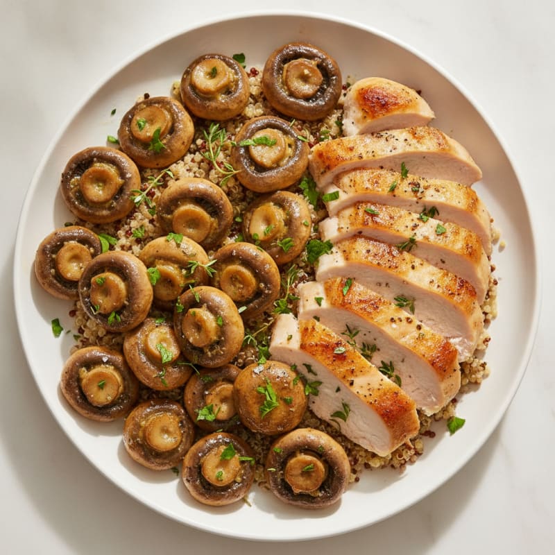 Garlic Butter Roasted Mushrooms with Herbs