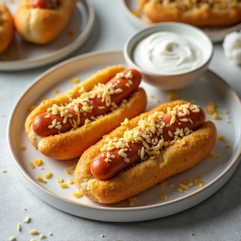Crispy Baked Turkey Dogs with Golden Cornmeal Crust