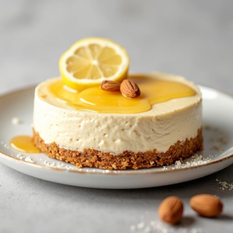 Greek Yogurt Protein Cheesecake with Almond Crust
