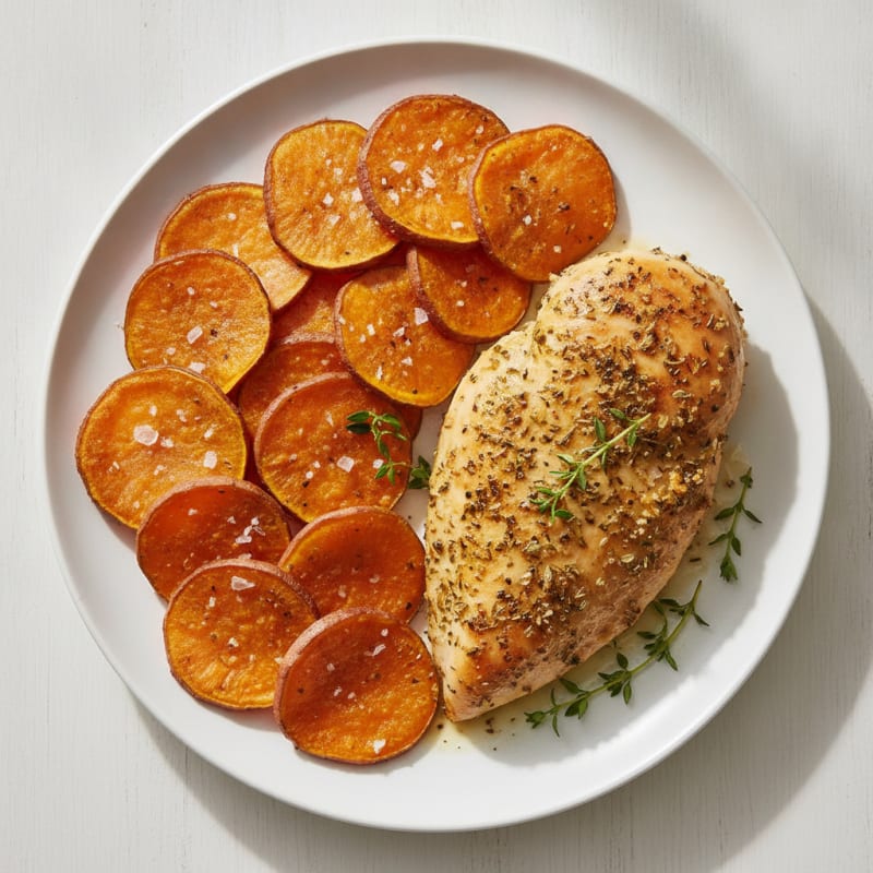 Baked Sweet Potato Chips with Sea Salt