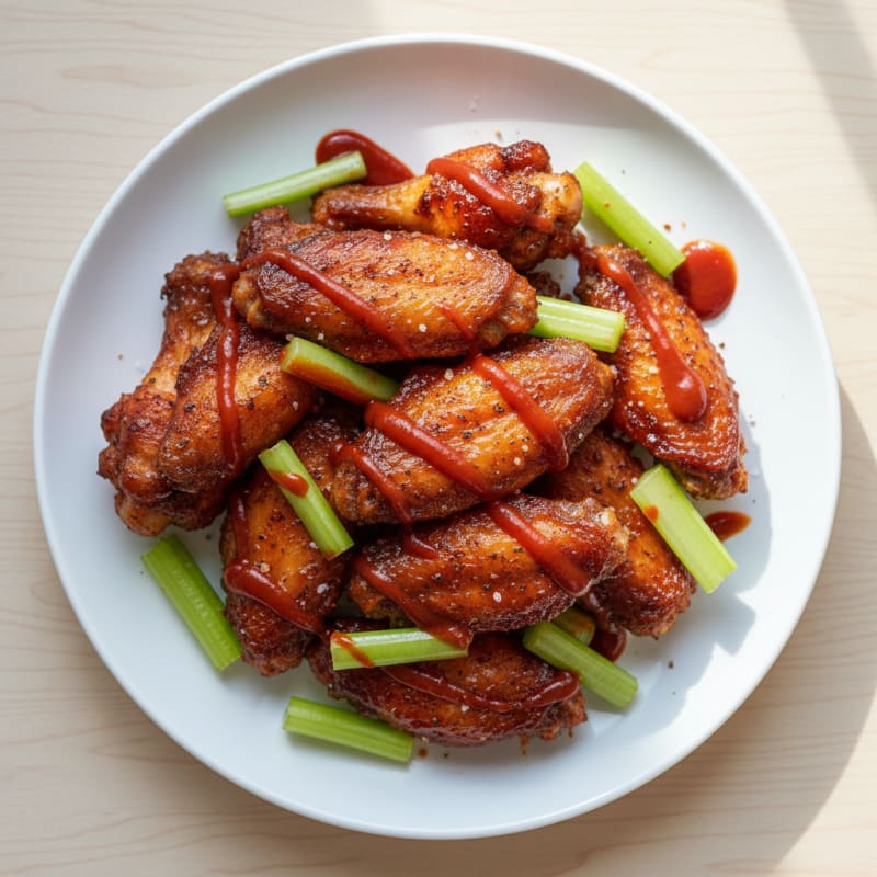 Spicy BBQ Glazed Chicken Wings