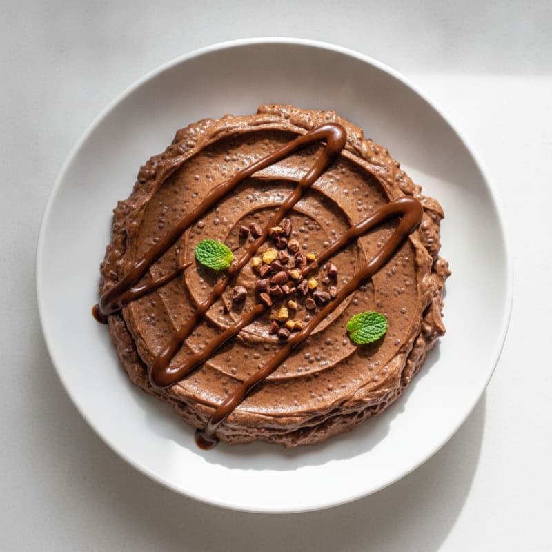 Silky Chocolate Protein Pudding with Chia Seeds