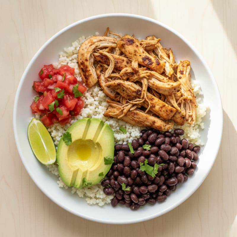 Shredded Chicken Burrito Bowl