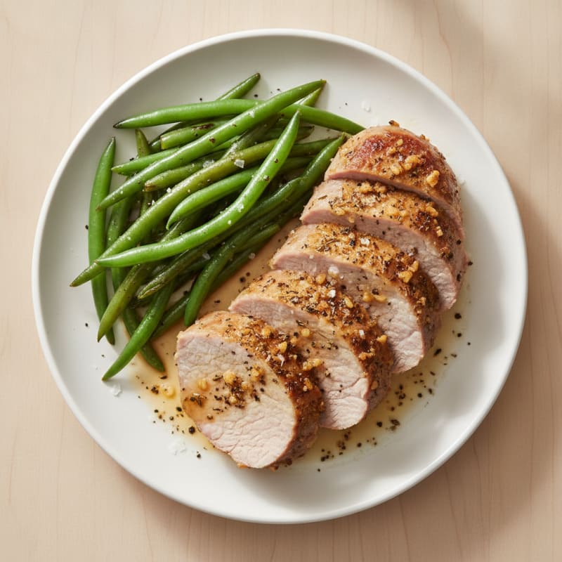 Garlic Herb Roasted Pork Tenderloin