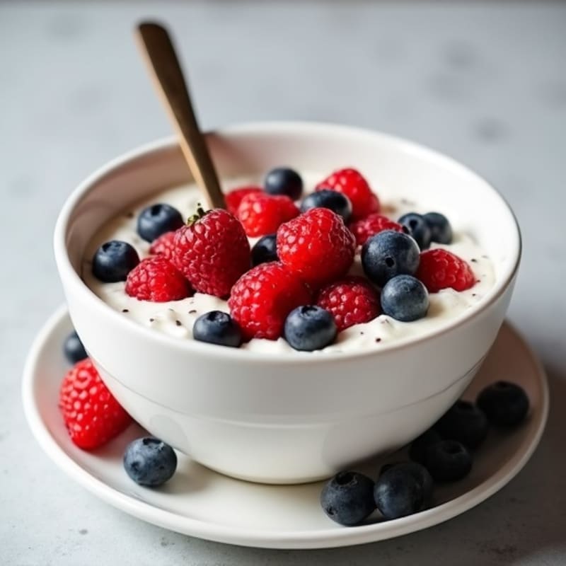 Creamy Greek Yogurt Protein Pudding with Berries