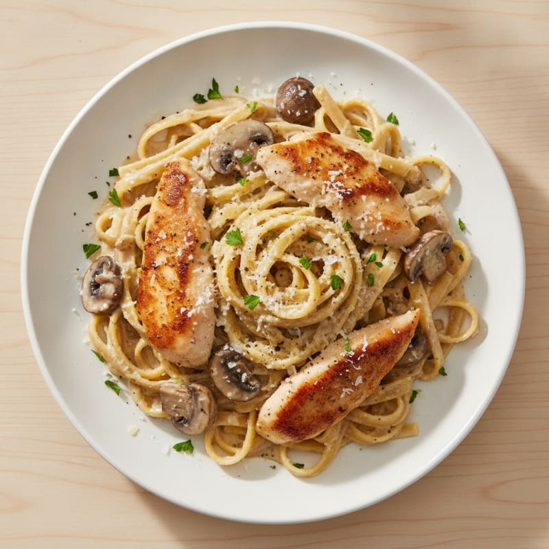 Truffle Mushroom Tagliatelle with Parmesan