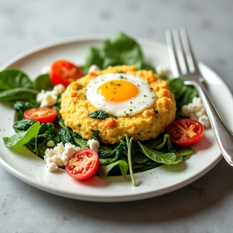 Protein-Packed Spinach and Feta Egg White Scramble