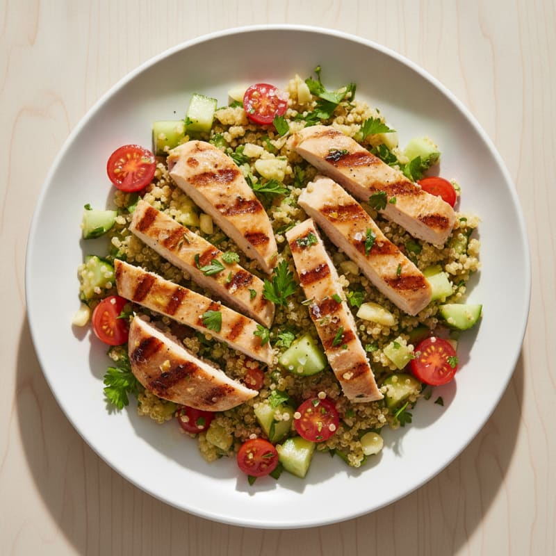 Lemon Herb Chicken and Quinoa Salad