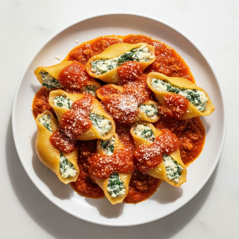 Creamy Ricotta and Spinach Stuffed Shells