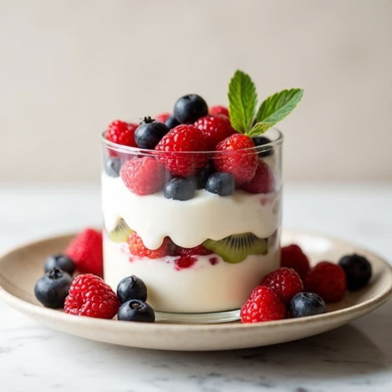 Coconut Yogurt Protein Parfait with Mixed Berries