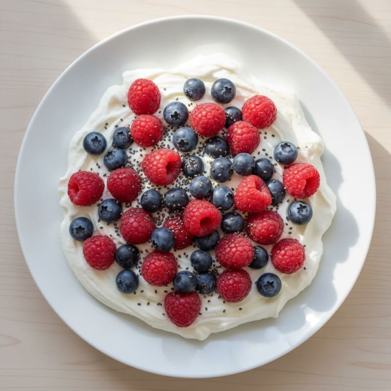 Creamy Greek Yogurt Protein Pudding with Berries