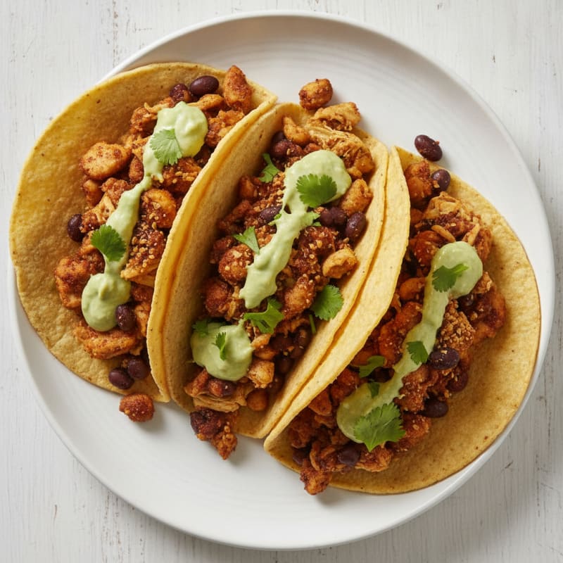 Jackfruit Tacos with Avocado Crema