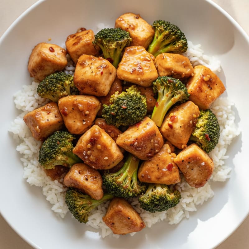 General Tso's Chicken with Broccoli