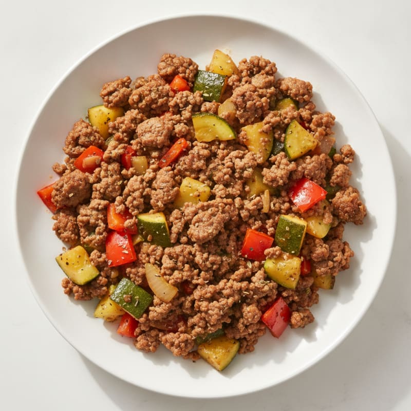 Savory Ground Beef and Vegetable Skillet