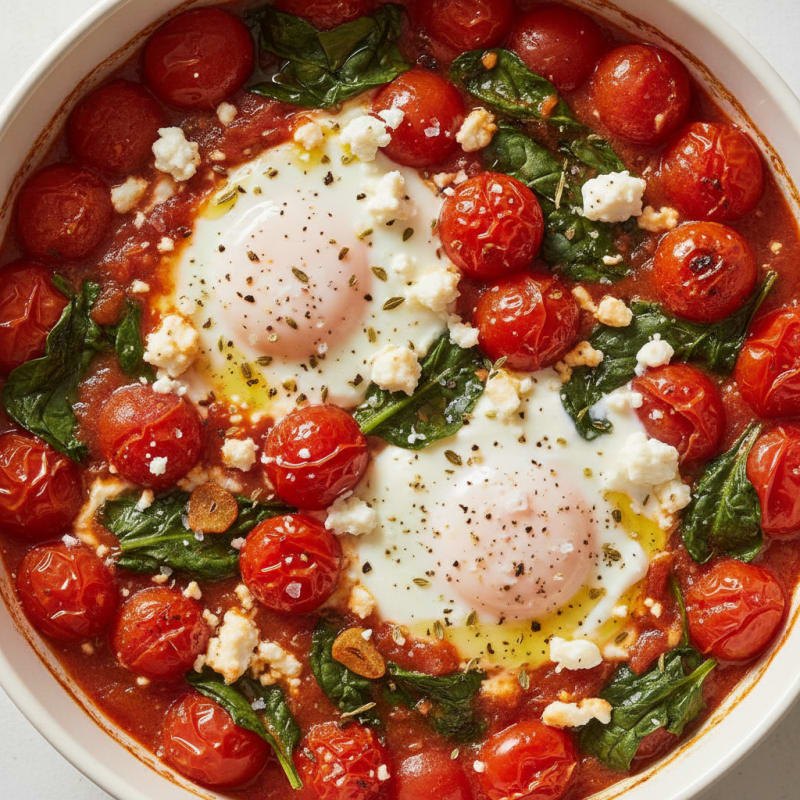 Baked Eggs with Roasted Tomatoes