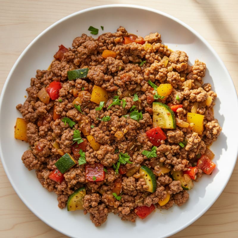 Hearty Ground Beef and Vegetable Skillet